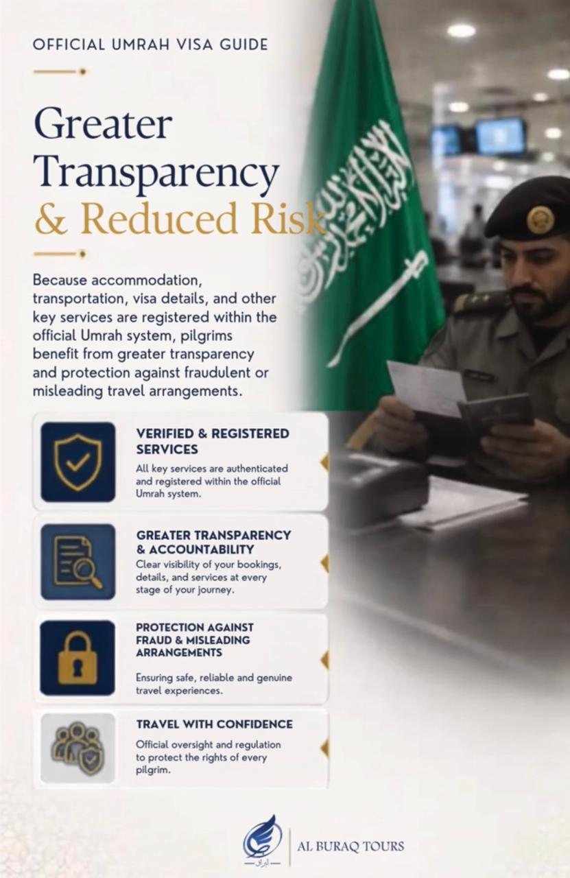Greater Transparency & Reduced Risk — official Umrah visa guide page 3